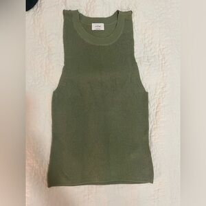 Aritzia high neck knit tank top size s
